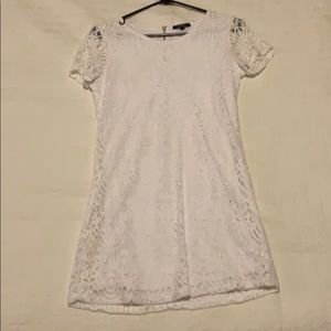 Short Sleeve White Dress